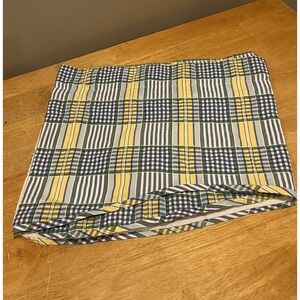 Waverly Home Classics Window Valance Blue Yellow Plaid 60" Scalloped‎